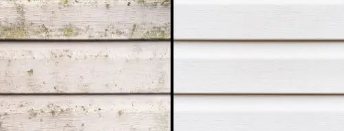 before & after siding cleaning